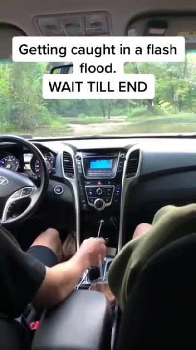 Driving through a flood