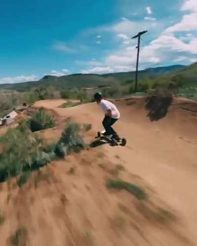 I shotgunned a red bull before this mountainboarding line