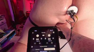 Love using ESTIM to milk his prostate