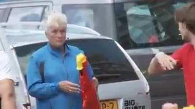 Impromptu water gun fight