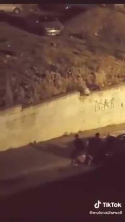 Israeli secret police BASHING the head of a Palestinian on the road, until regular Israeli police came and continued the assault themselves. This is in Jerusalem.