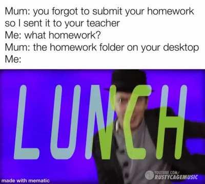 Oh not the homework folder