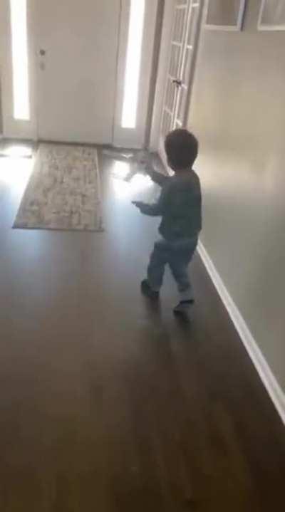 When dad spend hours building the ship for son to destroy it.