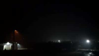 There was lightening every 30 seconds in recent storm over Delhi.