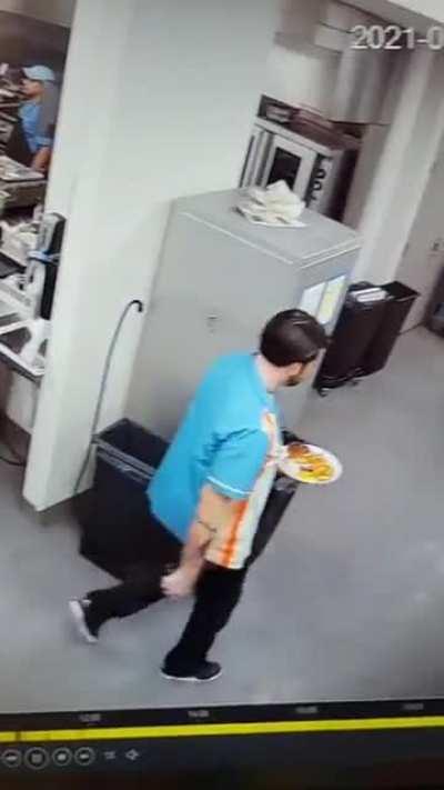 A close call in the kitchen