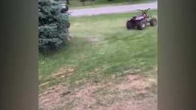 Man loses control of quadbike after attempting wheelie