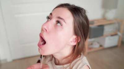 Dickforlily - Busty Fit GF Swallowing Cum