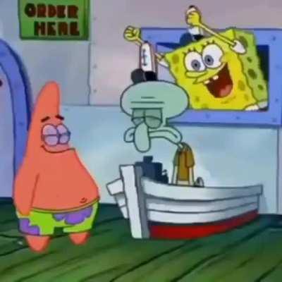 Squidward does not like to be anoyed:)