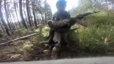 Probably the luckiest Tank crew and infantry(24 mechanized brigade) that was attached to them ever. The tank got hit twice by enemy shells while infantry on top, no one killed the driver burns medium degree and tank commander light shrapnel injuries Khark