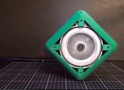 This cube flips and balances on it's own with Centrifugal force..