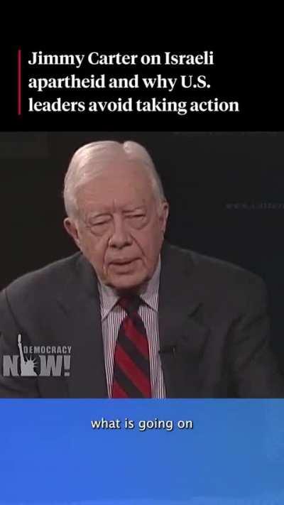 Ex-US🇺🇸 President Jimmy Carter on Israel’s occupation of Palestine🇵🇸: 

‘The word apartheid is exactly accurate…within Palestinian territory, they are absolutely and totally separated, much worse than South Africa…the Israelis completely dominate the live