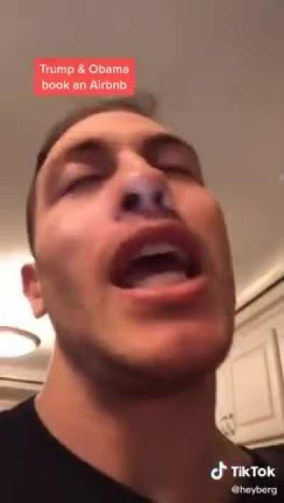 Obama and trump walk into an AirBNB