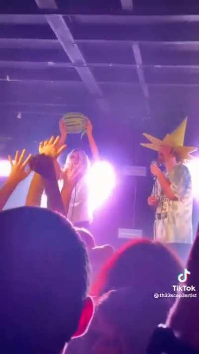 This dude brought a watermelon to a 100 Gecs concert