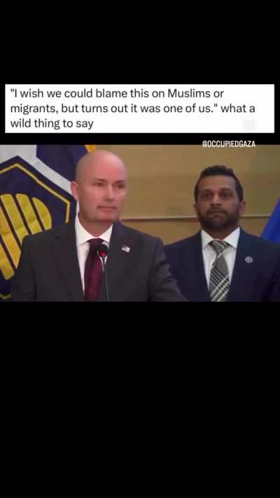 Governor of Utah wanted the assasin to be an Arab or Brown person. Why did we disappoint him like that?