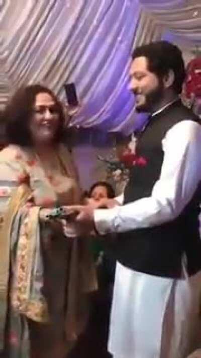 A terrorist gets AK47 in his wedding in Pakistan