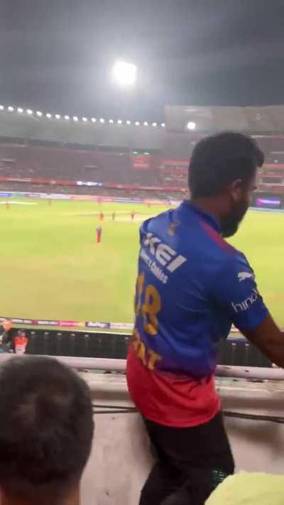 News from the centre: RCB fan being taken off the stadium for shouting false slogans like “Ee Saala Cup Namde”