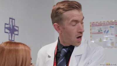 Mother Takes Her For A Physical At Doctor