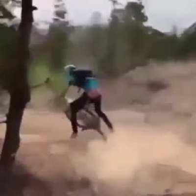 WCGW riding off a big drop