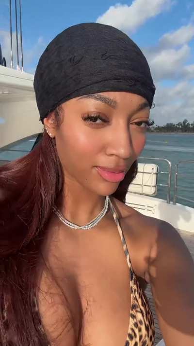 Angel in jaguar print bikini | TikTok 2-15-25