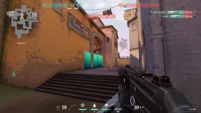 What are the chances - Spike stuck on Sage's wall