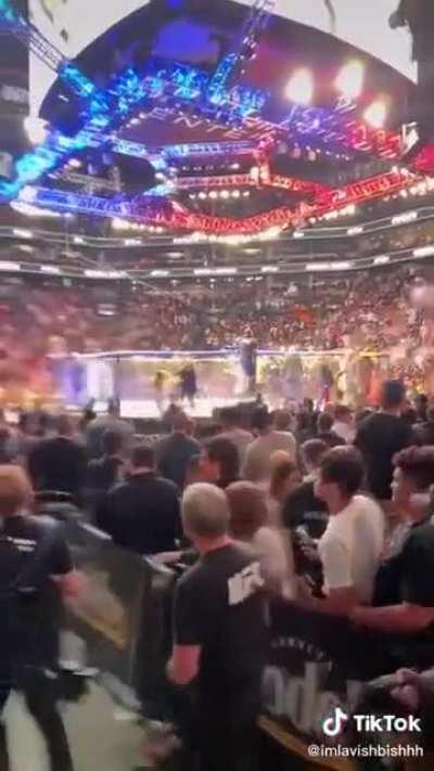 Trying to rush the octagon.