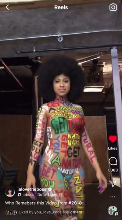 Hottest Shit on the Gram 49: TBT: (@lalovetheboss) showing off her natural naked body for the gram!