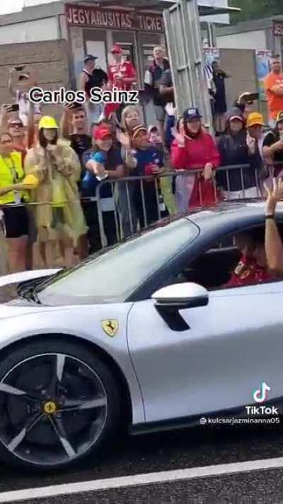 Seb cycles to hungaroring. He just doesnt stop being so wholesome