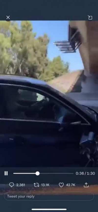 Lady on perkys and Xanax 3 wheels it on the 405