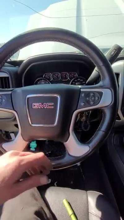 the wheel on the truck goes...