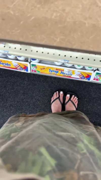 My public feet antics are getting more and more risky… and you love it 😈