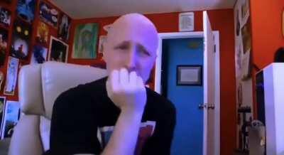 Clean version of Doug Walker crying on the computer meme