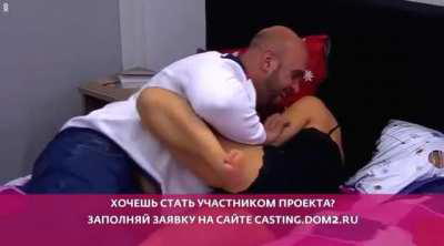 Reality TV show with belly tickling 