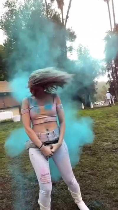 Victoria at Holi Fest