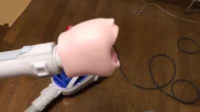 WCGW Attaching a silicone sex toy to a vacuum