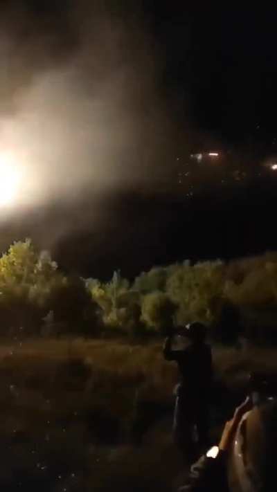 Syrian government forces firing rockets on Hezbollah positions in Northern Lebanon