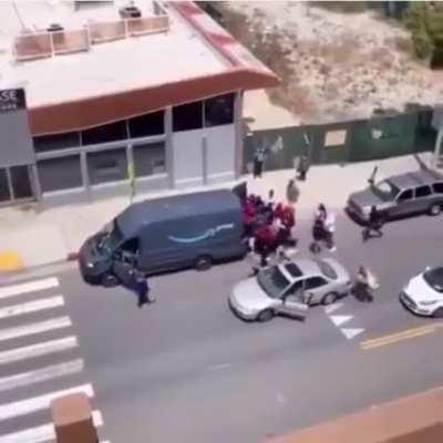 Today looters were caught stealing Amazon packages.