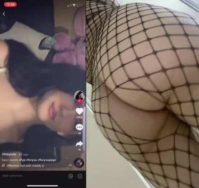 Ass in fishnets