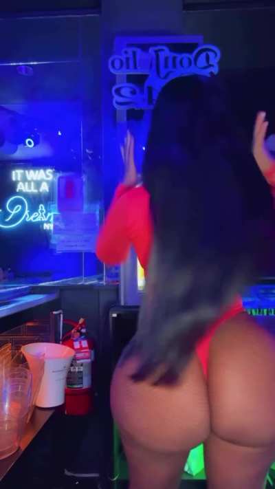 Huge bartender booty