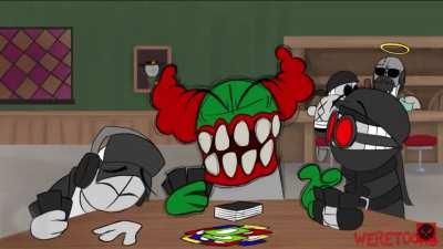 Tricky playing uno (not my video)