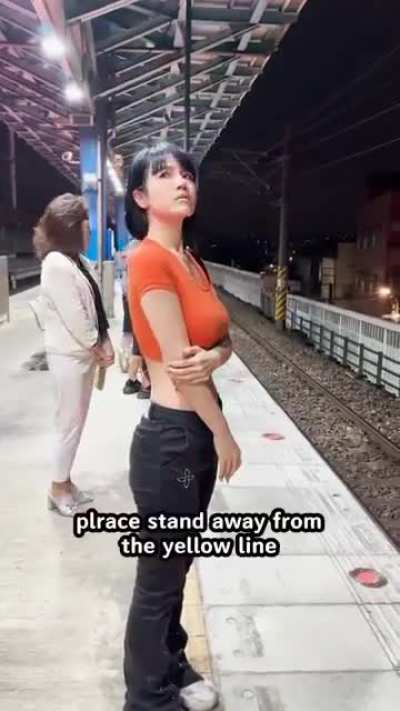 Stay behind the yellow line