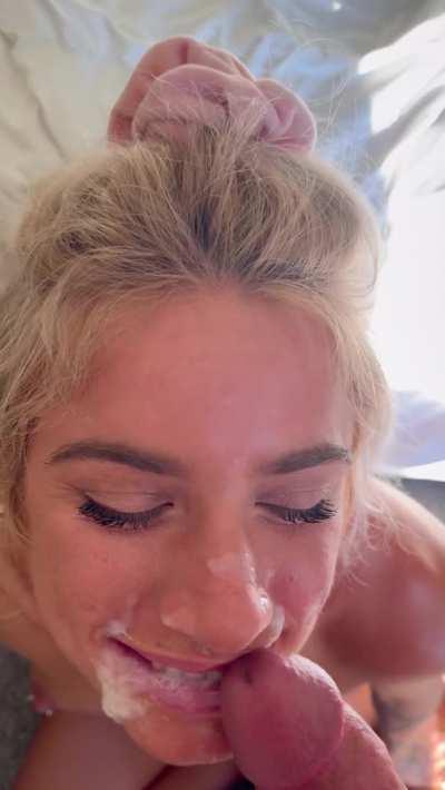 my specialty is taking his cum on my face