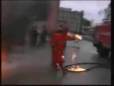 Here, have some fire . Burn . Be the light of the world !