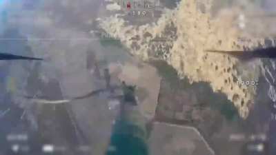 RU POV: Another compilation of Russian FPV drones with explosive sticks attacking Ukrainian reconnaissance drones at high altitude