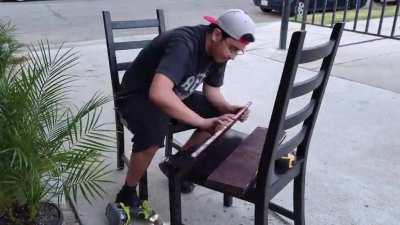 I custom-built my own computer desk with 2 sheets of plywood for less than $150. I know it's not as exciting as other things here but I'm proud of it