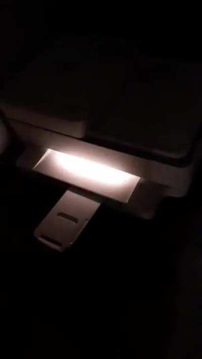 Found my printer doing this when I was getting a midnight snack