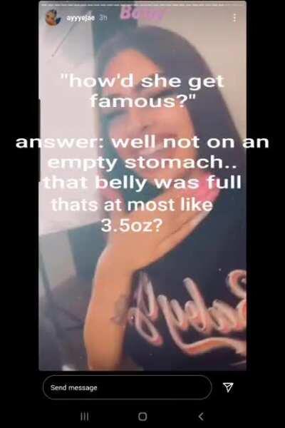 😂🤣 I won't doubt she's no stranger to a belly full of nut. I'd doubt it was an nba team & was probably more recent then claiming.. i mean really.. you get your stomach filled with nut on your bday? an wait 2yrs to talk about it? Bitches stomach probab