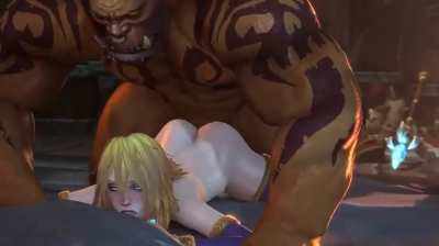 Jaina Proudmoore gets balls deep pussy pounding from a monster