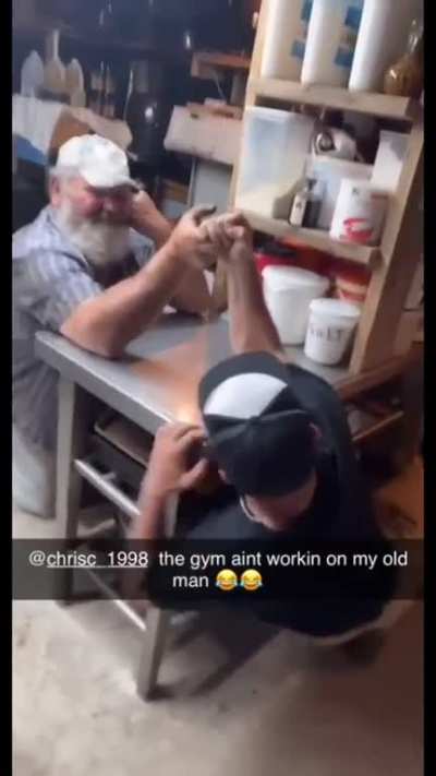 Dad strength is no joke