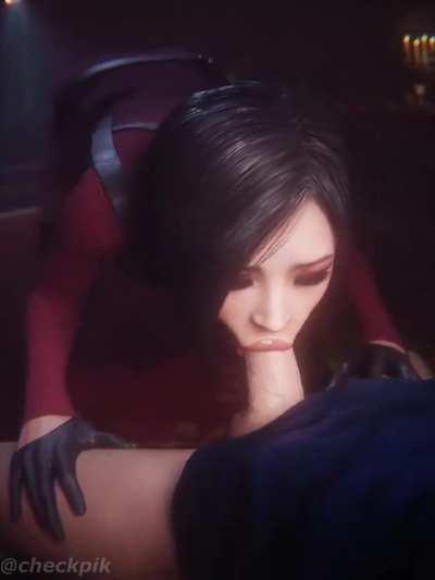 Ada sucking off Leon (Checkpik, Evilaudio) [Resident Evil]