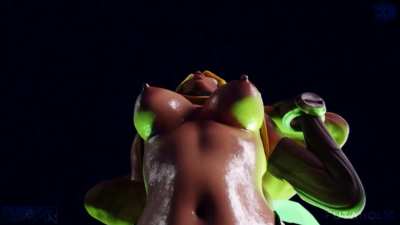 Hard 3d futanari fuck, dick down and cumshot